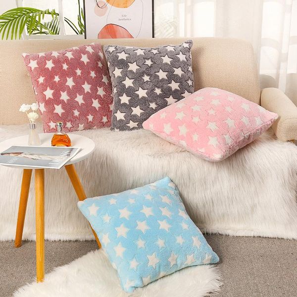 

cushion/decorative pillow star seam fur pillowcase super soft plush sofa cushion cover office waist