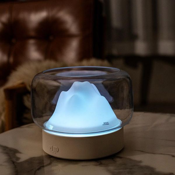 

humidifiers 400ml moutain view aroma diffuser bpa essential oil aromatherapy difusor with warm and color led night lamp humidificador