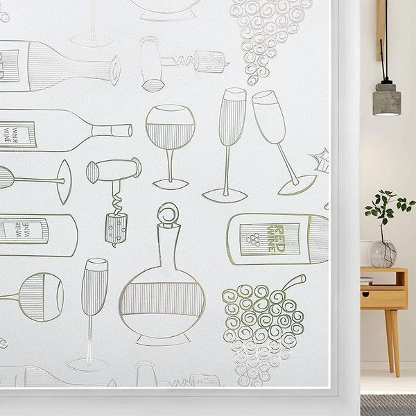 

window stickers luckyyj film frosted static privacy decoration self adhesive glass tint for uv blocking heat control