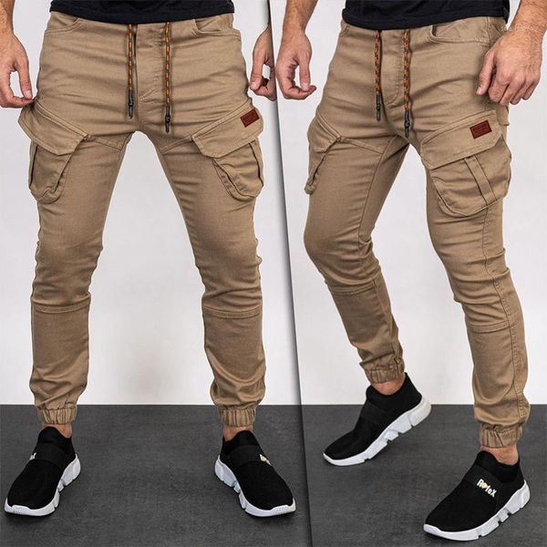 

men's pants cargo joggers streetwear cotton casual trousers men fashion sweatpants for, Black