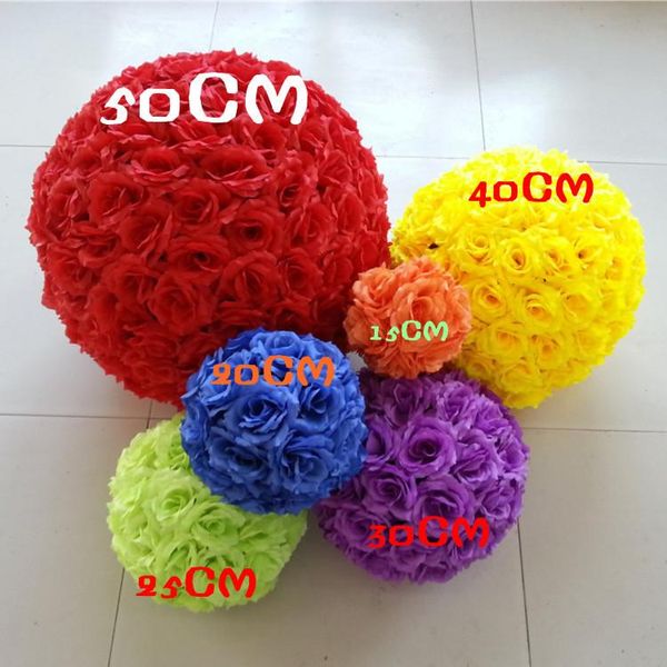 

party decoration 14inch 35cm artificial roses flower ball christmas wedding birthday hanging diy centerpiece kissing