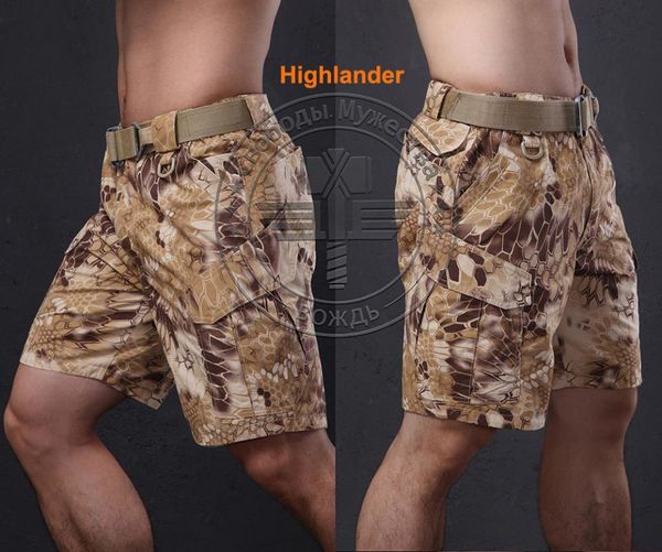 

lightweight tactical shorts highlander knee length camouflage ripskryptek trainning men's, White;black