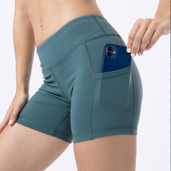 

yoga outfit women's workout running shorts with side pocketed