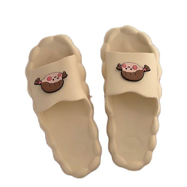 

slippers 8935ydbznh women's summer 2021 fashion home cartoon cute girl heart feeling thick-soled sandal, Black