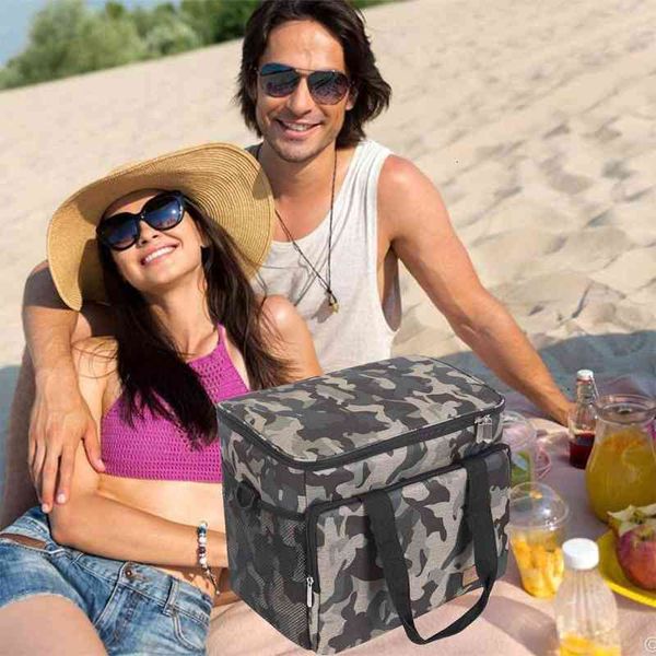 

camouflage cow aluminum foil insulation large capacity portable ice multifunctional outdoor waterproof diagonal picnic bag
