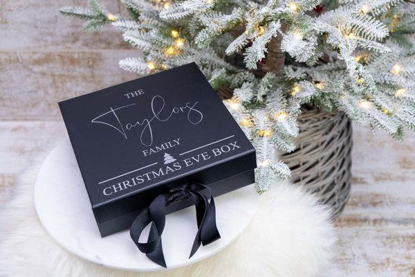

gift wrap merry christmas eve box personalised family xmas personalized