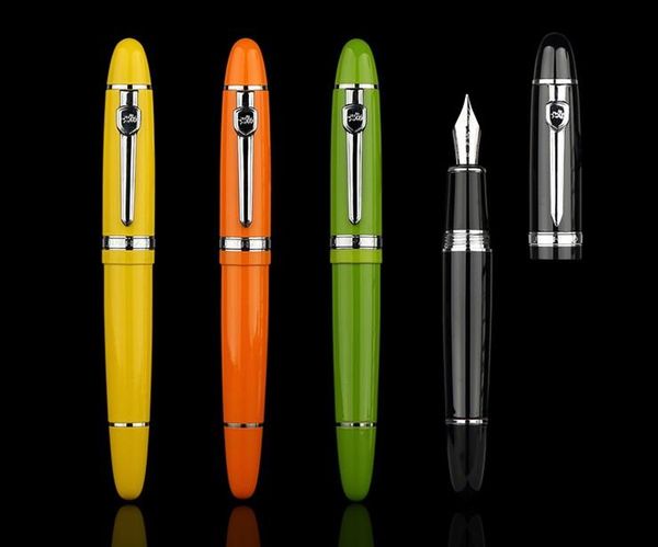 

fountain pens deluxe steel jinhao 159 blue and silver trim medium nib smooth metal pen colorful ink school pencil bag select