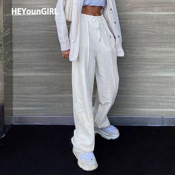 

white women's jeans heyoungirl casual elastic high waist pants women skinny autumn sweatpants ladies fashion pocket long joggers trouse, Blue