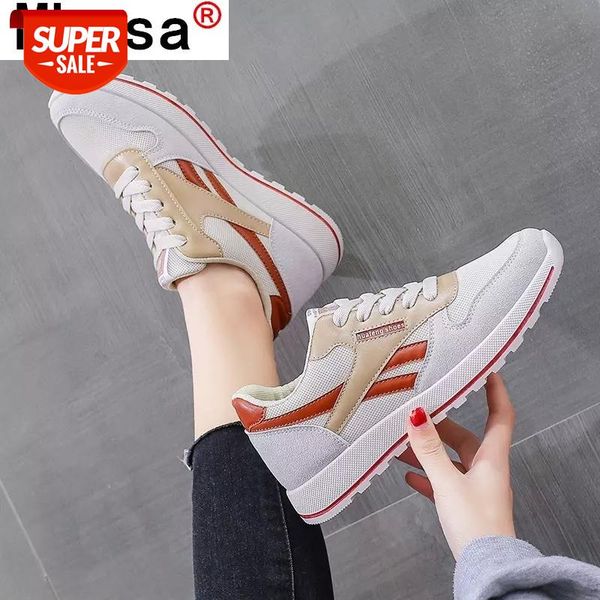 

fashion women's sneakers spring 2021 new comfortable vulcanized shoes flat-bottom casual lace-up low-heel #xv7n