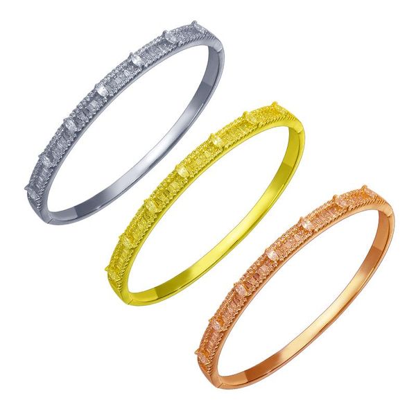 Bracciale rigido a 1 fila, braccialetto di moda in cristallo per le donne, designer di regali di lusso per insegnanti di scuola, gioielli personalizzati personalizzati per amicizia all'ingrosso