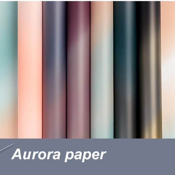 

58*58cm 20pcs aurora color gift packaging paper for fresh flowers waterproof flower wrapping papers diy craft other arts and crafts