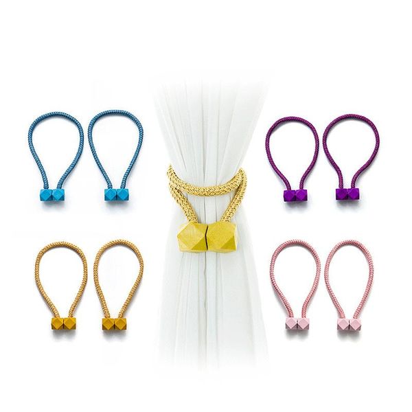 

curtain & drapes magnetic multi-colored hooks buckle clips creative rope tiebacks holder bedroom decoration for living room accessories