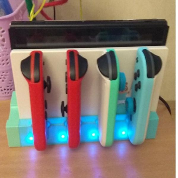 

game controllers & joysticks pg-9186 controller charger charging dock stand station holder for switch -con console gamepad ac