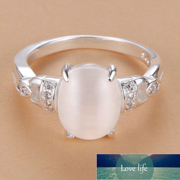 Anelli in argento puro 925 per donna Anello da dito da sposa in opale con pietre Accessori per gioielli di moda Anillo Bijoux Regali