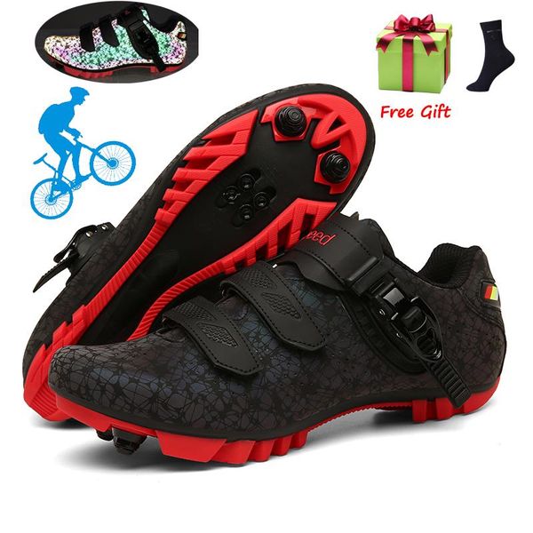 

cycling footwear 2021 mtb shoes sneakers men mountain bike road luminous professional ultralight, Black