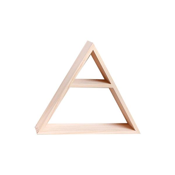 

hooks & rails wall mounted decoration sundries home bedroom living room shelf gift handmade ins style storage rack natural wood triangle sha