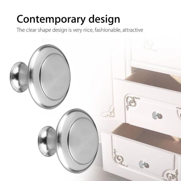 

handles & pulls 20-40pcs single hole shank metal circular small modern contracted drawer cabinet door handle house supplies