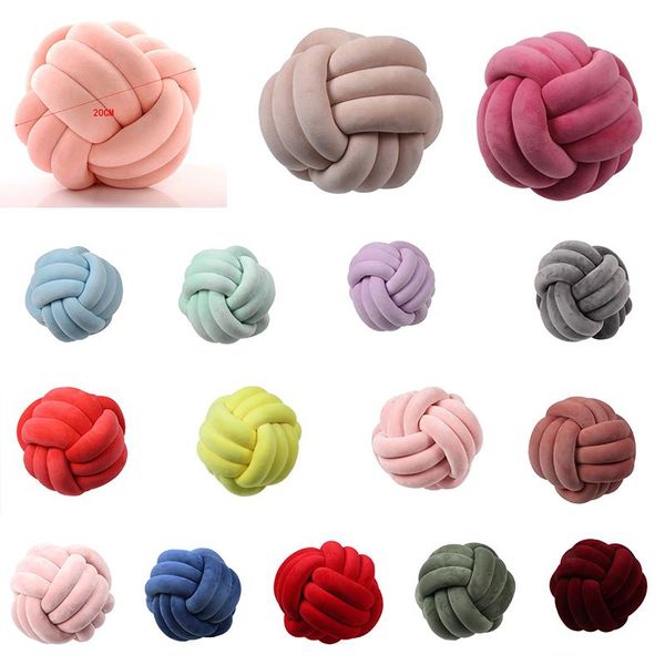 

pillow soft knot ball cushions bed stuffed home decor cushion plush throw knotted