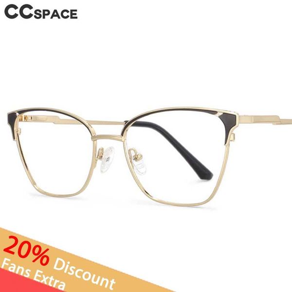 

sunglasses 53858 metal cat eye anti-blue light glasses frame spring leg women optical fashion computer eyeglasses, White;black