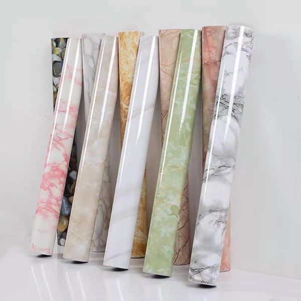 

wallpapers waterproof and oil-proof marble wallpaper contact paper wall stickers pvc self-adhesive bathroom kitchen counter for beautif