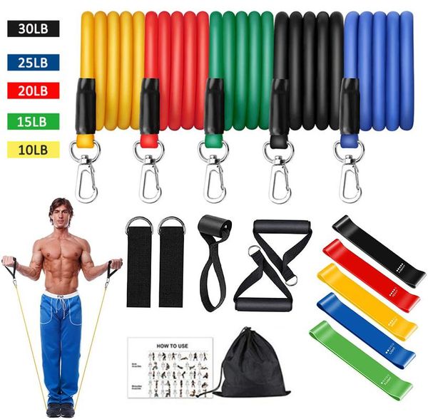 

resistance bands set 150lb workout recredo exercise for training physical therapy home workouts