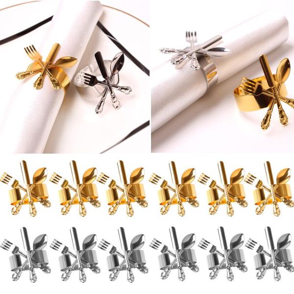 

napkin rings el western restaurant knife fork spoon buckle ring deskdecoration