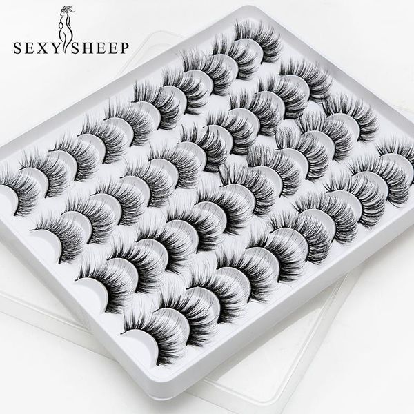 

8/20 pairs 15-20mm natural 3d false eyelashes fake lashes makeup kit mink extension wholesale1