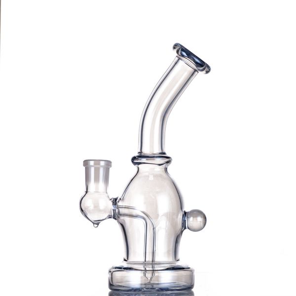 6.3 inç Kaplama Gri Tasarımlar Cam Nargile Bong Su Boruları Dab Rig ile 14mm Ortak Kuvars Banger