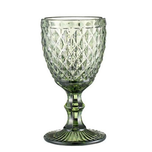 

wine glasses drinking cup wedding banquet glass retro diamond champagne juice beverage goblet 240ml 8oz
