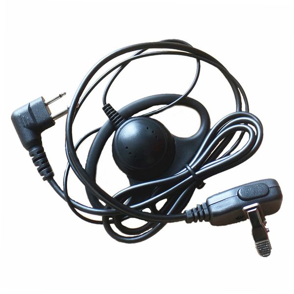 10xd-ring forma 2pin orelha gancho fone de ouvido fone de ouvido fone de ouvido microfone para motorola walkie talkie rádio xv1100 x2100 xv2600 xv4100 xu1100 xu2100