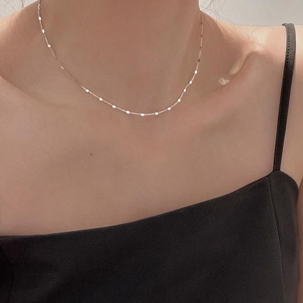 

chokers trendy choker necklace women clavicle chain simple design for girlfriend birthday party gift fashion jewelry accessories, Golden;silver