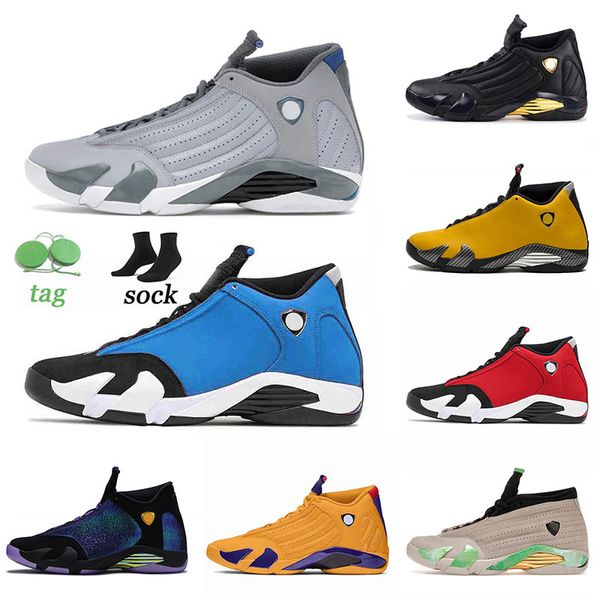 

new designer air jordan14s retro basketball shoes 14 black toe spm white desert sand candy cane university gold off womens mens sports train
