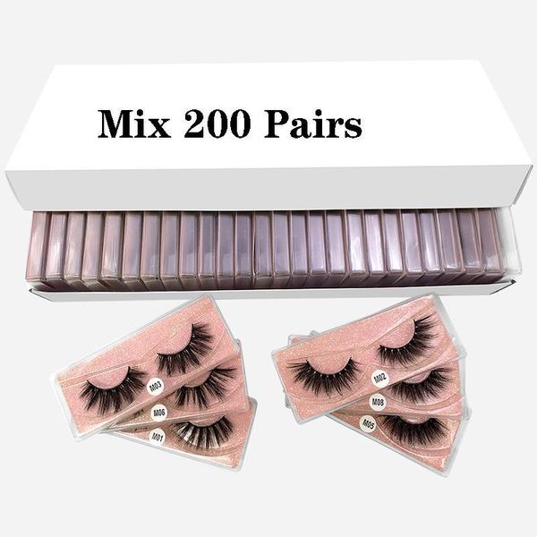 

wholesale eyelashes 20/50/100/200pcs 3d mink lashes natural false makeup in bulk1
