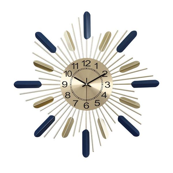 

luxury wall clock modern design metal living room decoration golden watches home decor creative silent movement clocks