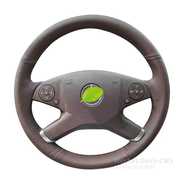 

steering wheel covers for - e-class e260 e200 e300 e180 e320l 2011-2021 suede leather cover 2012 2013 2014 auto parts