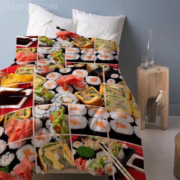 

bedding sets food sushi set japanese themed quilt cover 2/3 pcs printing bedspreads children adults bed single  king