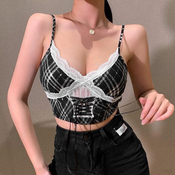 

women's t-shirt lace strap wrapped chest shirt v-neck underwear ladies camisole women summer crop, White