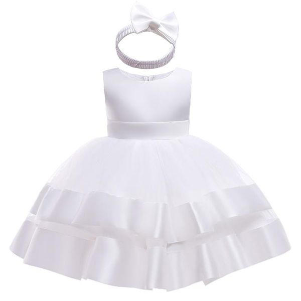 

girl's dresses baby's first birthday eucharist banquet embroidered fluffy dress 0-5 year old baby big bow christmas festival ball, Red;yellow