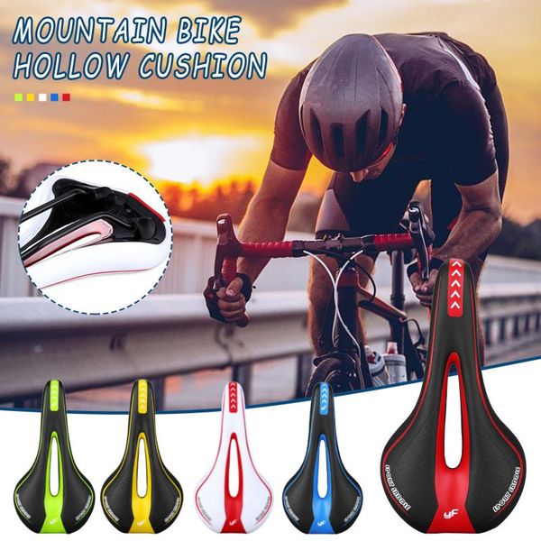 

comfortable bicycle saddle mtb mountain road bike seat soft pu leather hollow cushion part accessories saddles