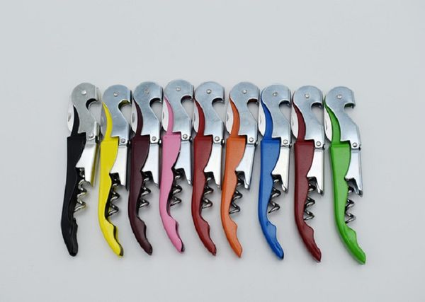 

customize logo pocket bar tool metal cork screw corkscrew multi-function red wine bottle opener dhl shipping