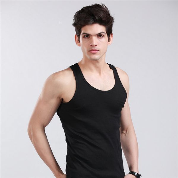 

men' tank summer men' sports red bottomed vest pure cotton i-shape fitness cotton t-shirt, White;black