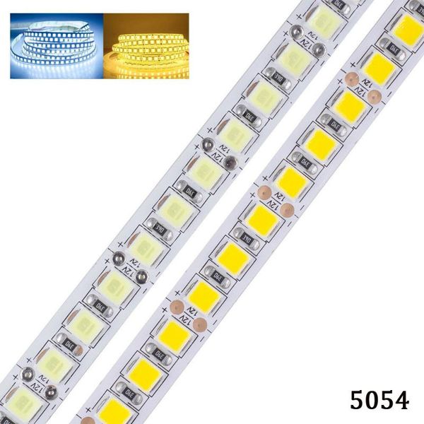 

1/2/3/4/5m flexible led strip light 5054 smd 120led/m waterproof tape dc 12v for kitchen white warm brighter than strips