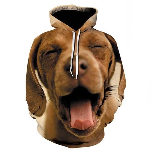 

men's hoodies & sweatshirts arrival animal men sweatshirt printed autumn and winter loose fit 3d dog mens women streetwear hoody haraju, Black