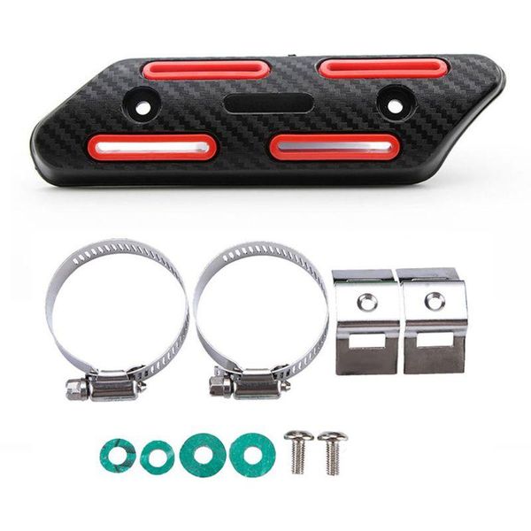 

universal motorcycle exhaust pipe muffler heat shield protector cover guard system