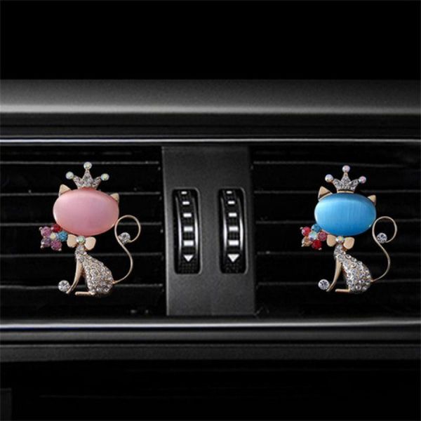 

car air freshener jewel cat outlet perfume clip creative conditioning decoration