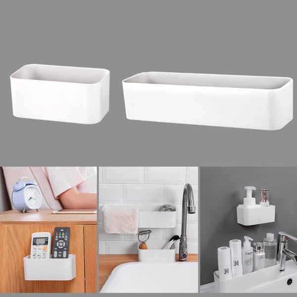 

hooks & rails wall mounted cosmetic storage box bathroom rack shelf