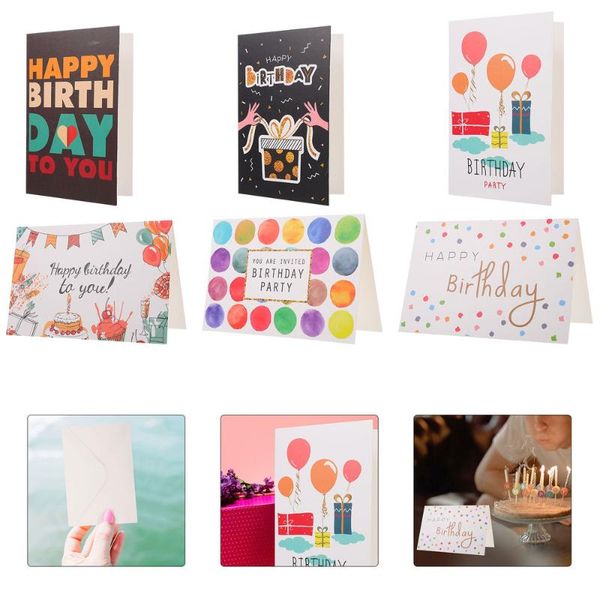 

greeting cards 2 sets of blessing party invitation with envelope