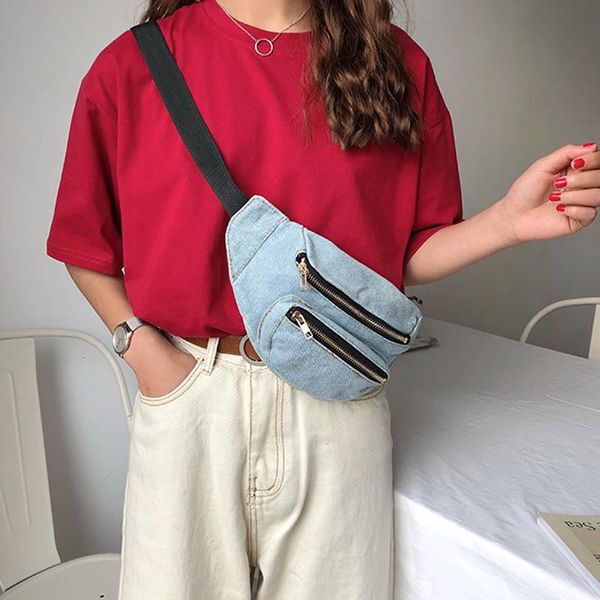

waist bags cowboy bag street hip-hop chest pack crossbody fashion wild women shoulder fanny solid color belt