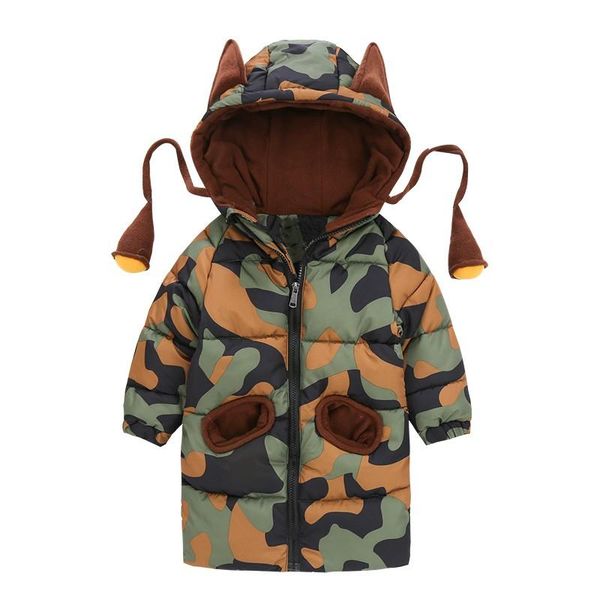 

80-120cm children's winter jackets for teenage girls warm baby parkas boys camouflage infant overcoat coat, Blue;gray
