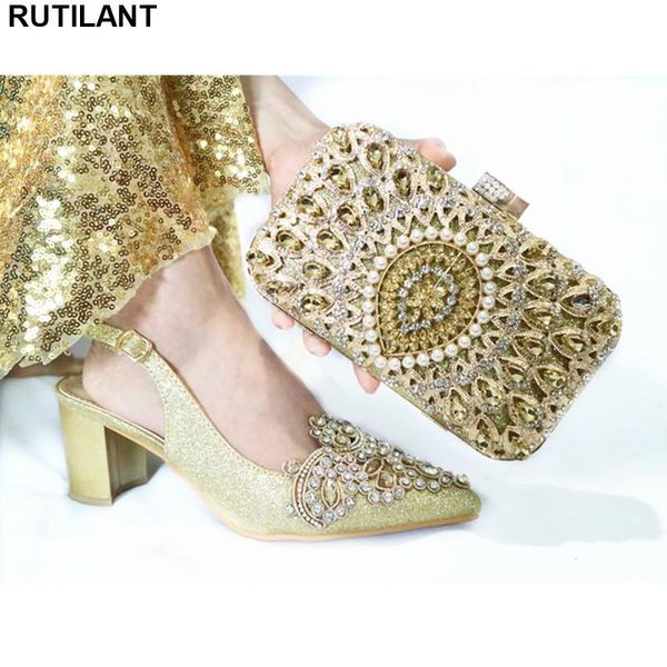 

dress shoes italian shoe and bag set for party in women bags to match wedding luxury african pumps, Black